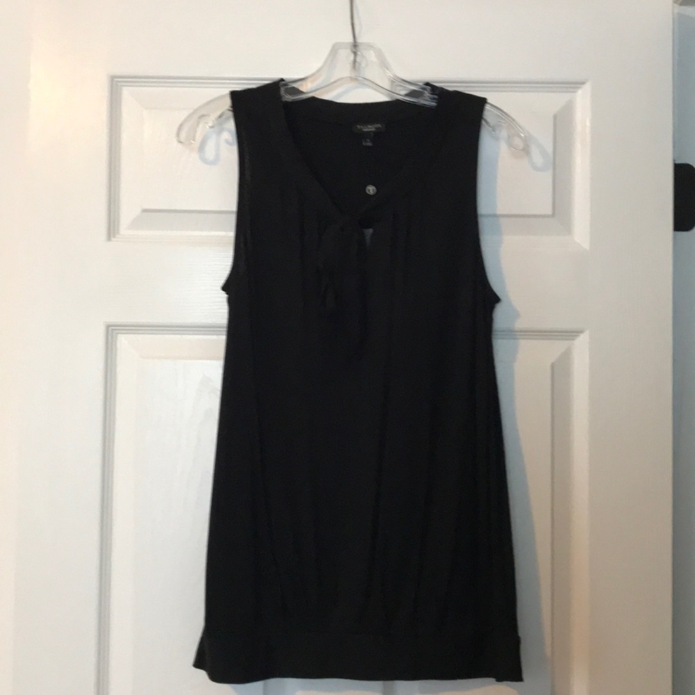 Talbots Bow Tie Sleeveless Blouson Shell